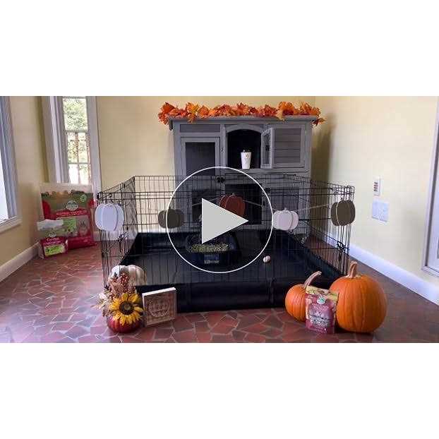 47 Two Story Rabbit Hutch Bunny Cage with Wheels W81707