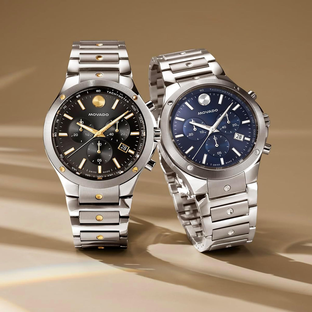 Swiss Quartz Chronograph Stainless Steel Watch B542