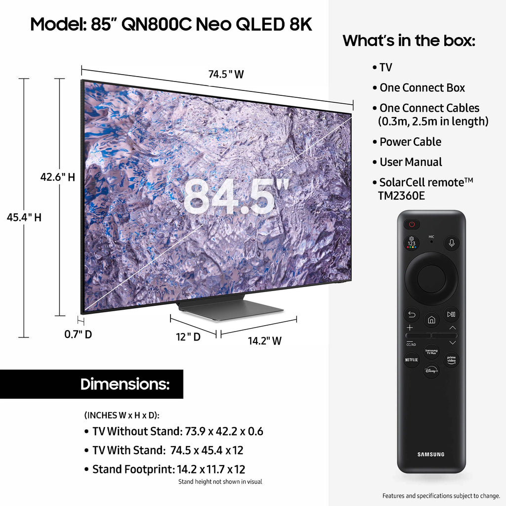 85-inch Neo QLED 8K Smart TV with Dolby Atmos S6802