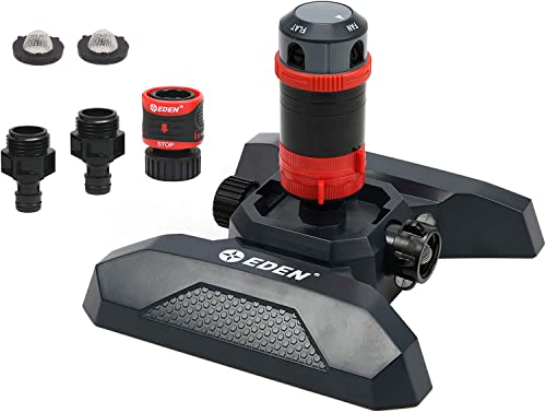 4-Pattern Adjustable Mobile Rotary Gear Drive Sprinkler with Quick Connect Starter Set U456