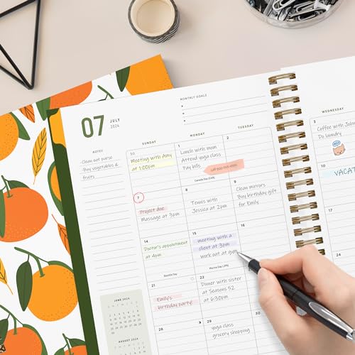 Large Spiral Bound Dated Calendar Organizer, 9 x 7.5 Q98814