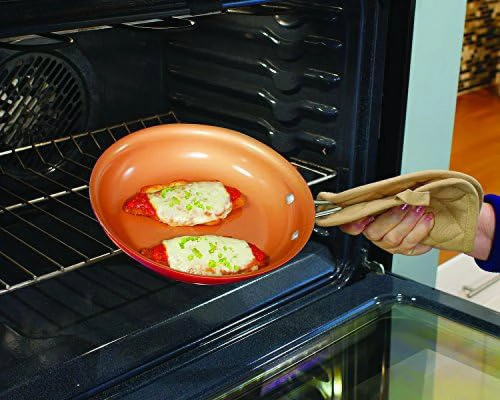 10 pc copper-infused ceramic non-stick cookware set M89014