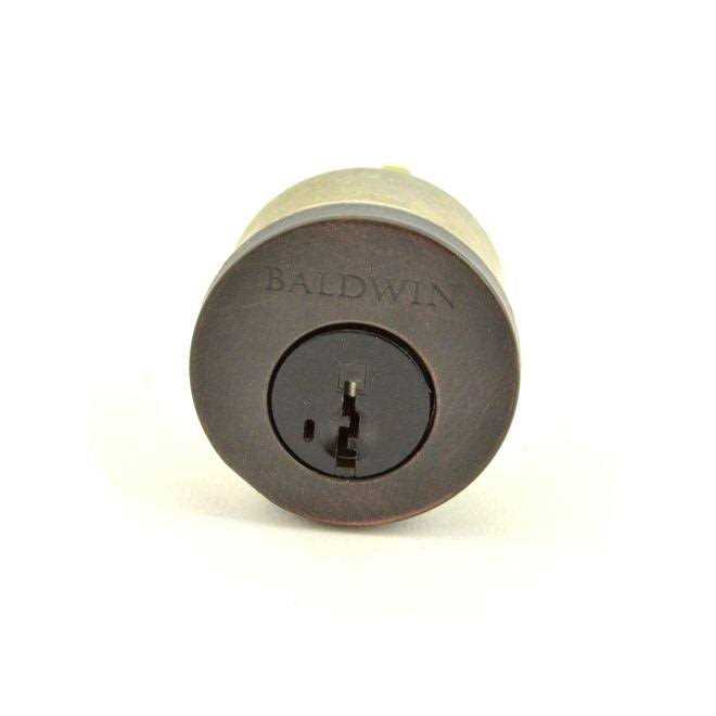 Single Cylinder Deadbolt Cylinder with Housing and 2 Keys Dark Bronze Finish E486460
