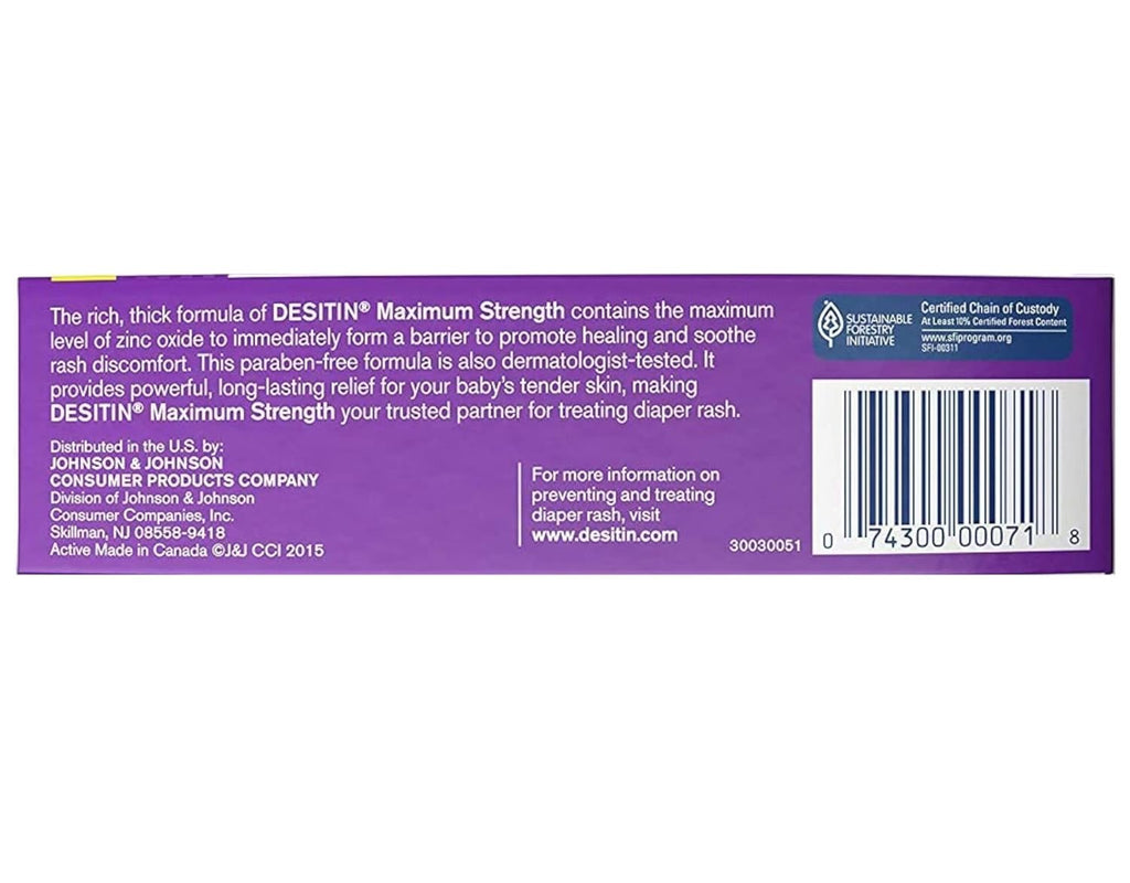 4 oz Pack of 2 Zinc Oxide Diaper Rash Paste K623