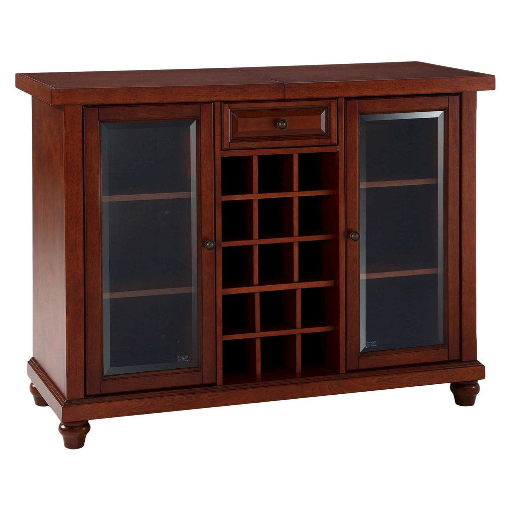 Vintage Mahogany Sliding Top Bar Cabinet V9099