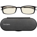 Black +2.50 Blue Light Blocking Computer Glasses with Case C31425