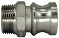 304 Stainless Steel Cam-and-Groove Pipe Fitting Adapter 3/4 inch Cam Lock Plug x 3/4 inch Male NPT Y579