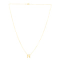 14k Yellow Gold Polished Letter Initial Necklace With Lobster Clasp 18 Inch B1825