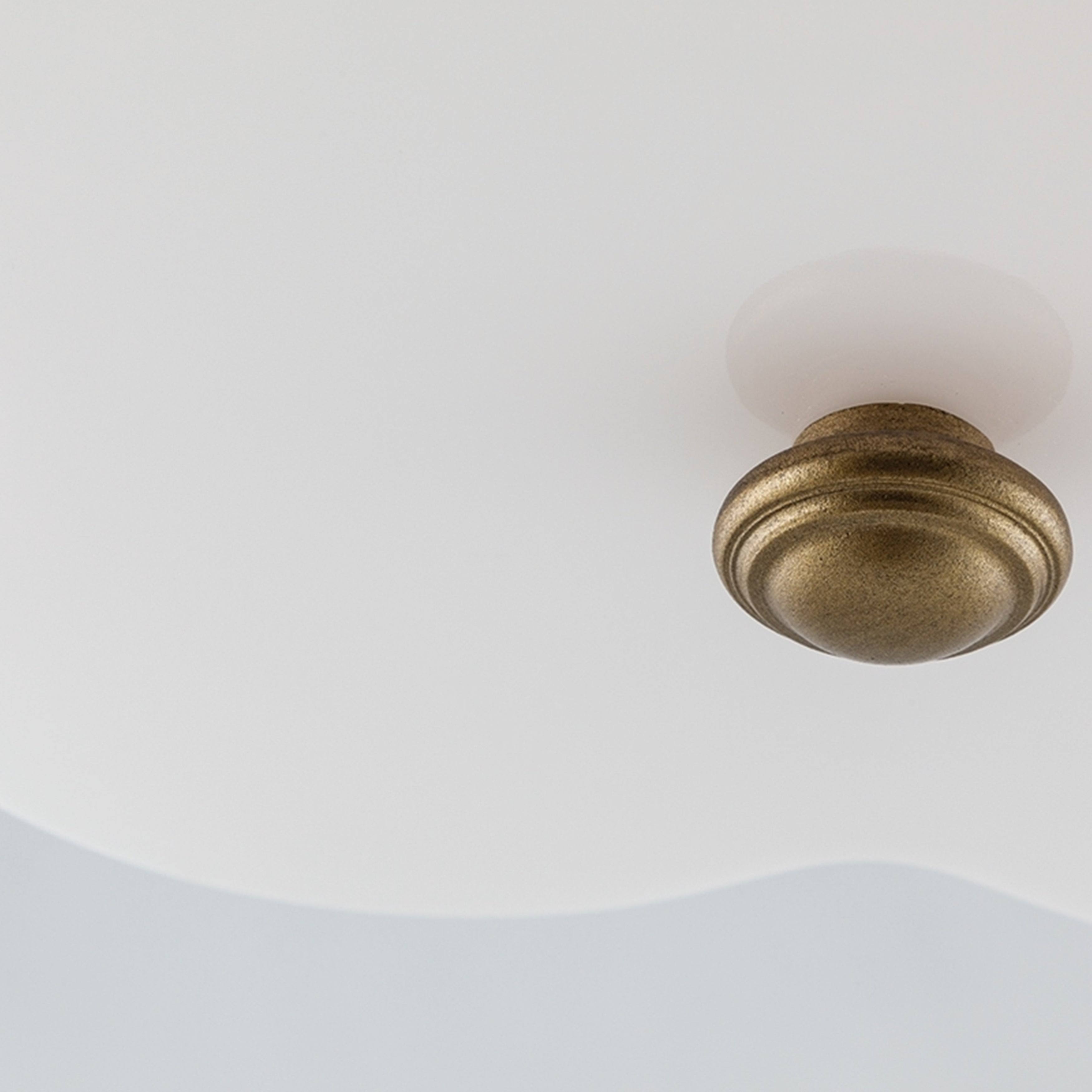 Aged Brass 2 Light Flush Mount Y712