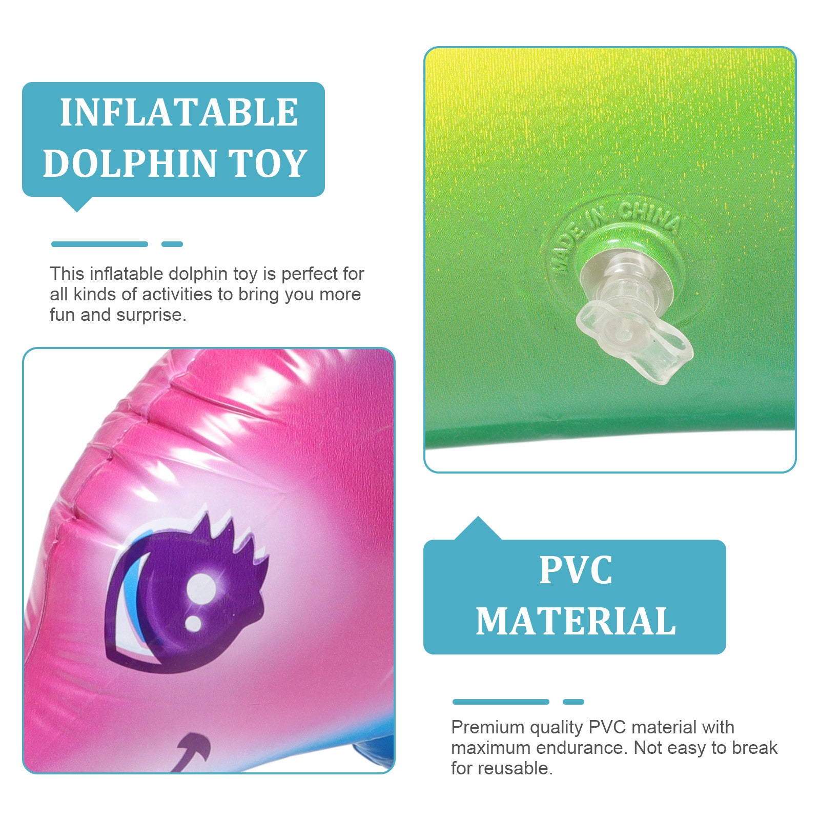 2pcs Kids Inflatable Dolphin Pool Toys D483