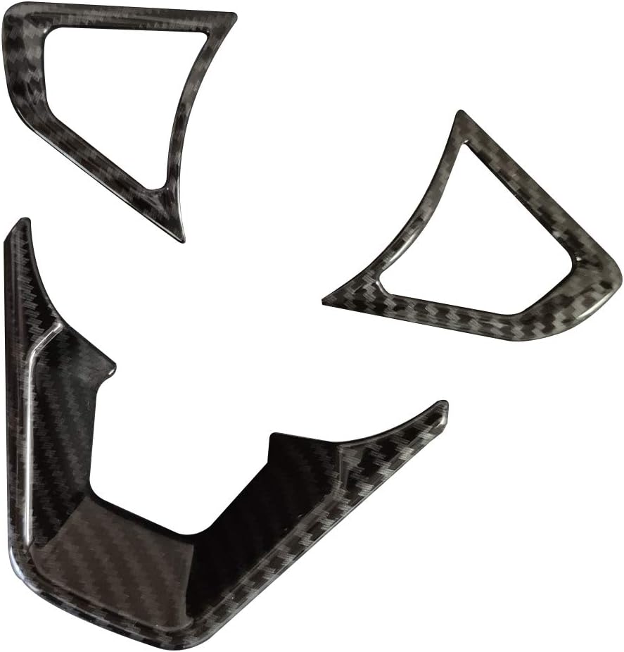 3PCS Carbon Fiber Steering Wheel Cover F13045