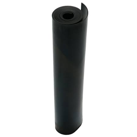Neoprene 1/8 in. Thick x 36 in. Length x 48 in. Width Rubber Sheet, Black Z95951