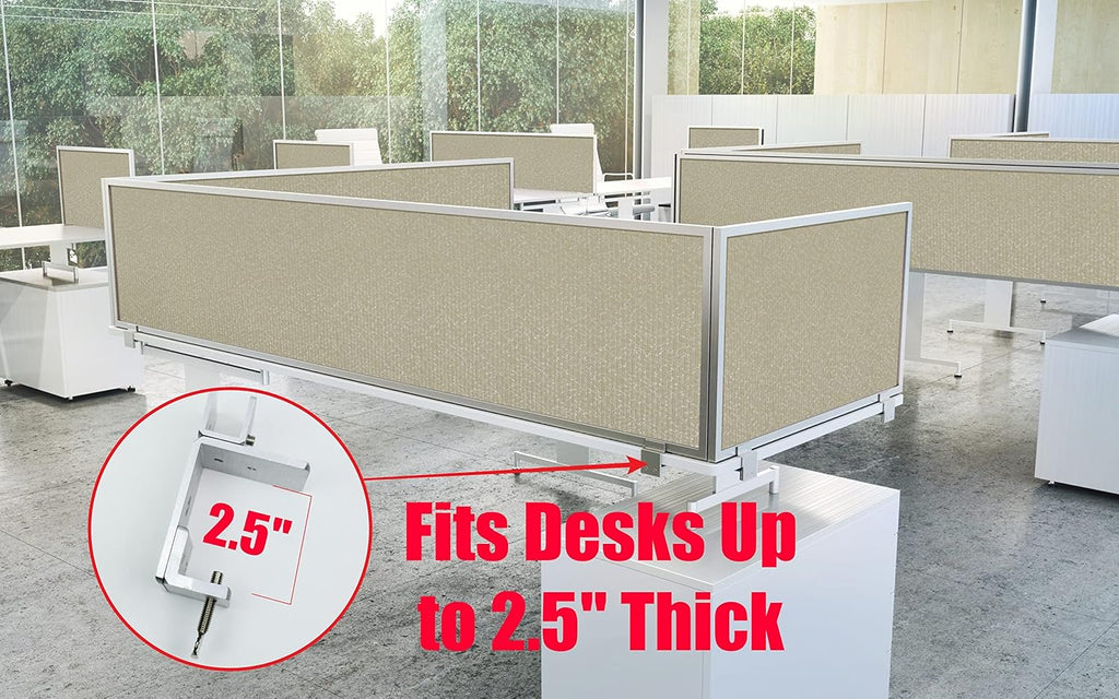 Acoustical Desk Mounted Privacy Panel W571