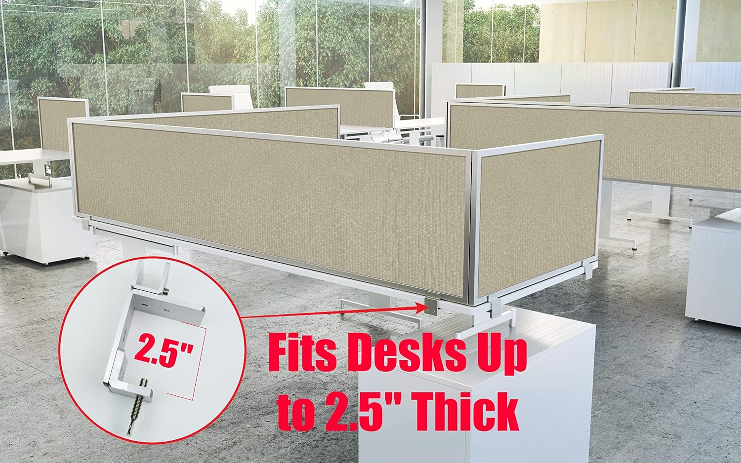 Acoustical Desk Mounted Privacy Panel W571