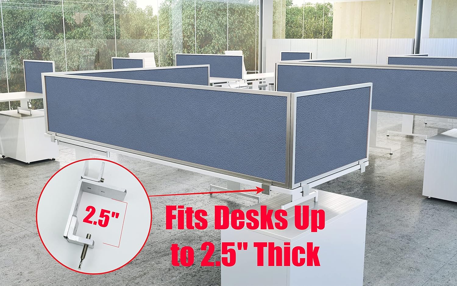 Acoustical Desk Mounted Privacy Panel W571
