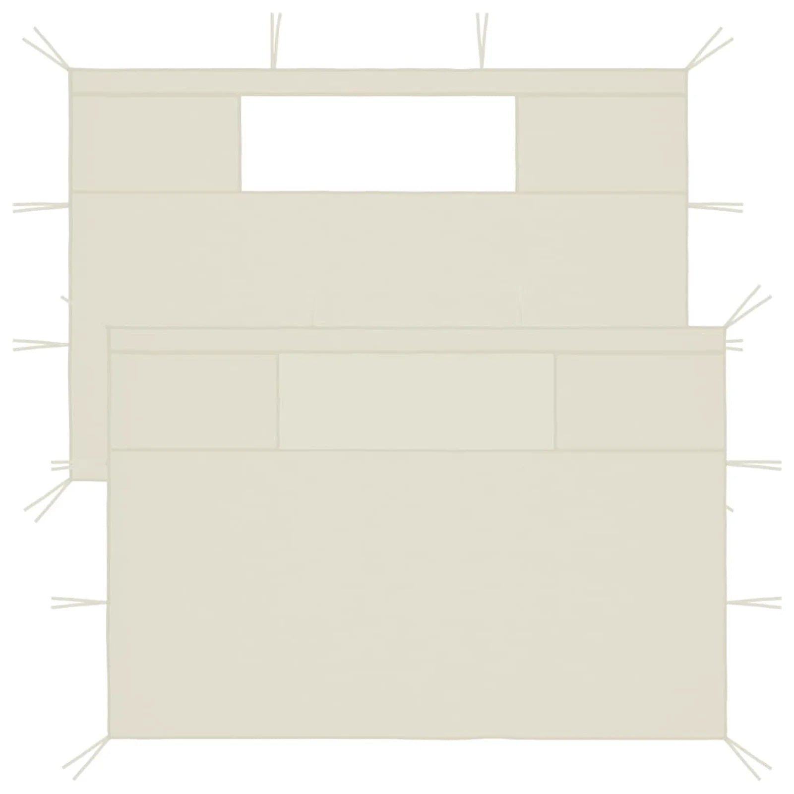 Gazebo Sidewalls with Windows 2 pcs Y269
