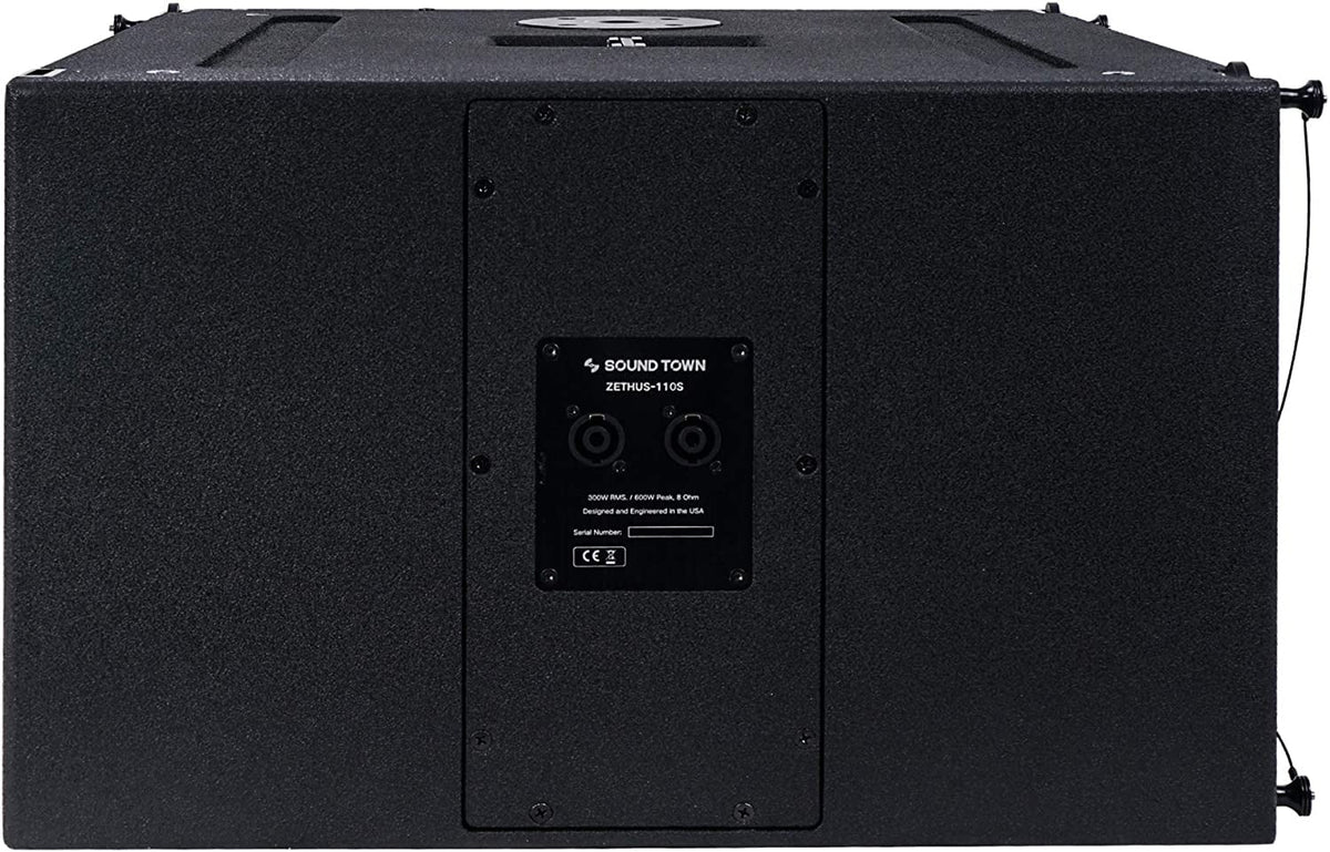 Line Array System with 10-inch Subwoofer and Four Dual 5-inch Speakers, Black S380185