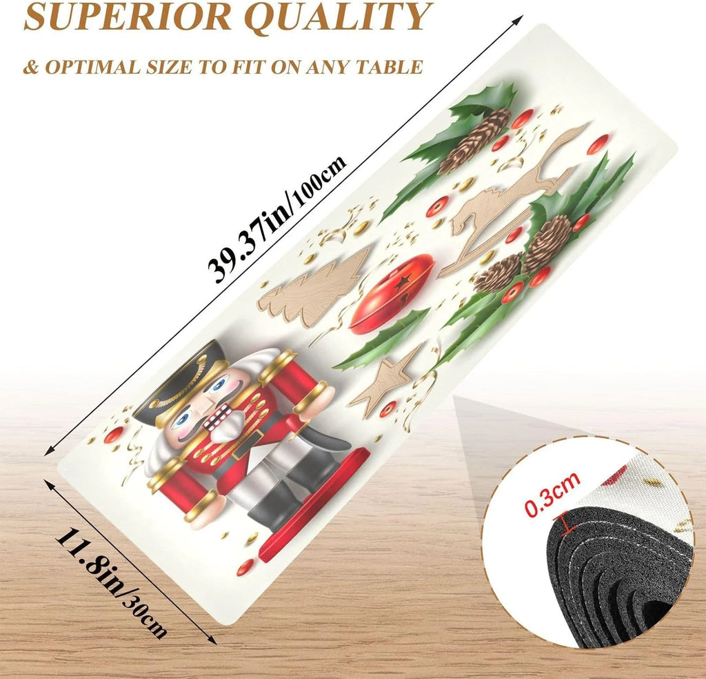 Nutcracker Christmas Trivets for Hot Pots and Pans Waterproof Table Mats F463346
