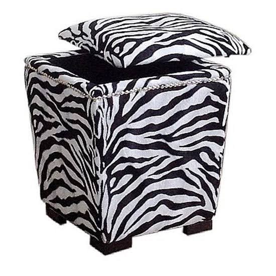 Zebra Storage Ottoman J296