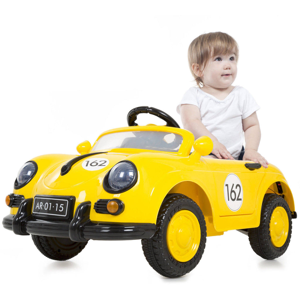 Yellow Ride on Toy Car with Remote B19389