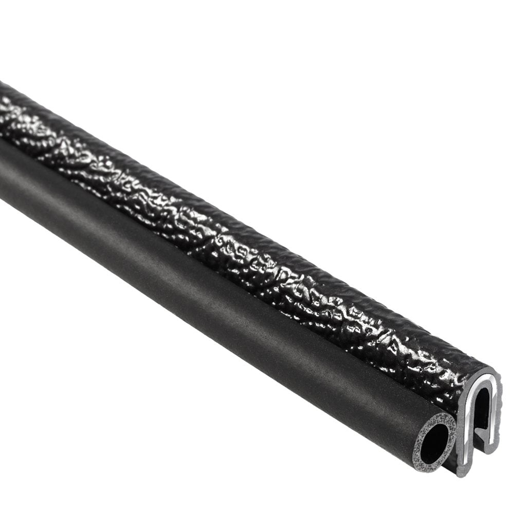 Trim Seal with Side Bulb, 3/4” Bulb Seal Diameter, 25’ Length, PVC Plastic with EPDM Rubber Seal, Pack of 2 D4879