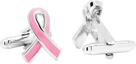 Pink Ribbon Breast Cancer Awareness Cufflinks Y11649