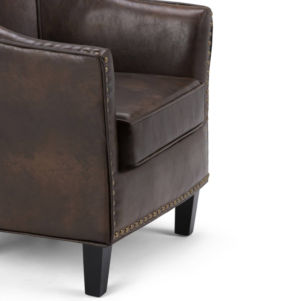 Bonded Leather Tub Chair S649