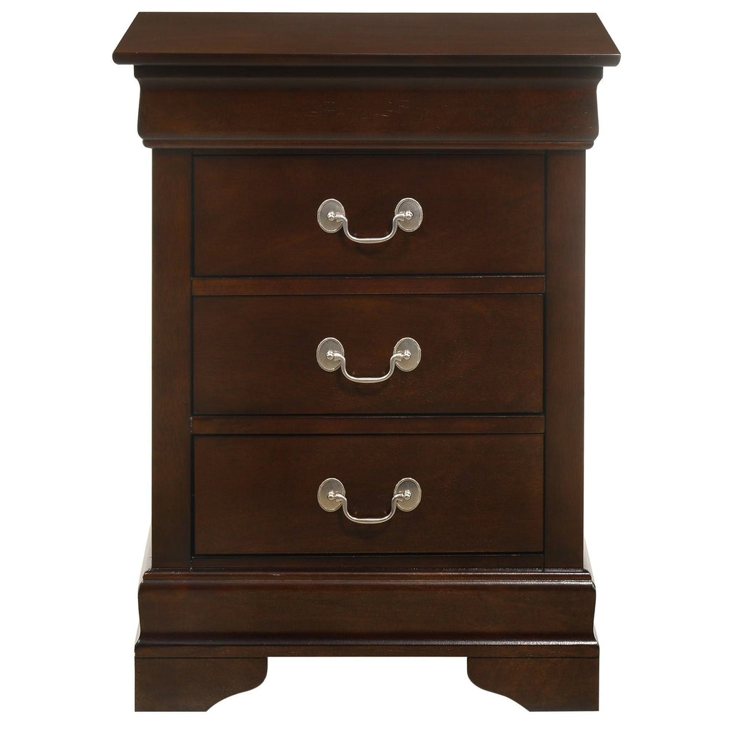 Cappuccino 3-Drawer Nightstand K7329