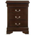 Cappuccino 3-Drawer Nightstand K7329
