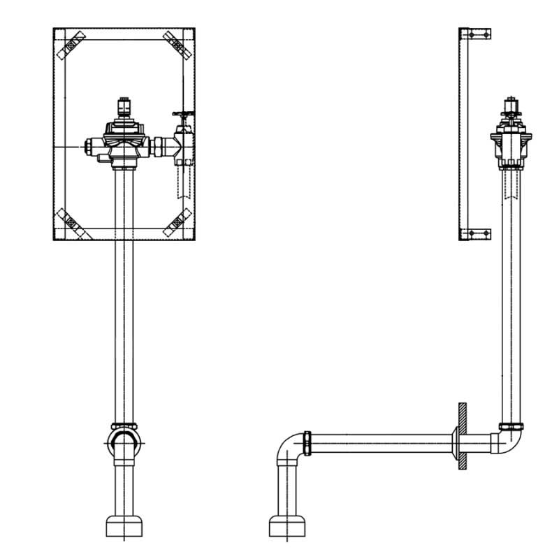 Concealed Hardwire Flush Electronics T334