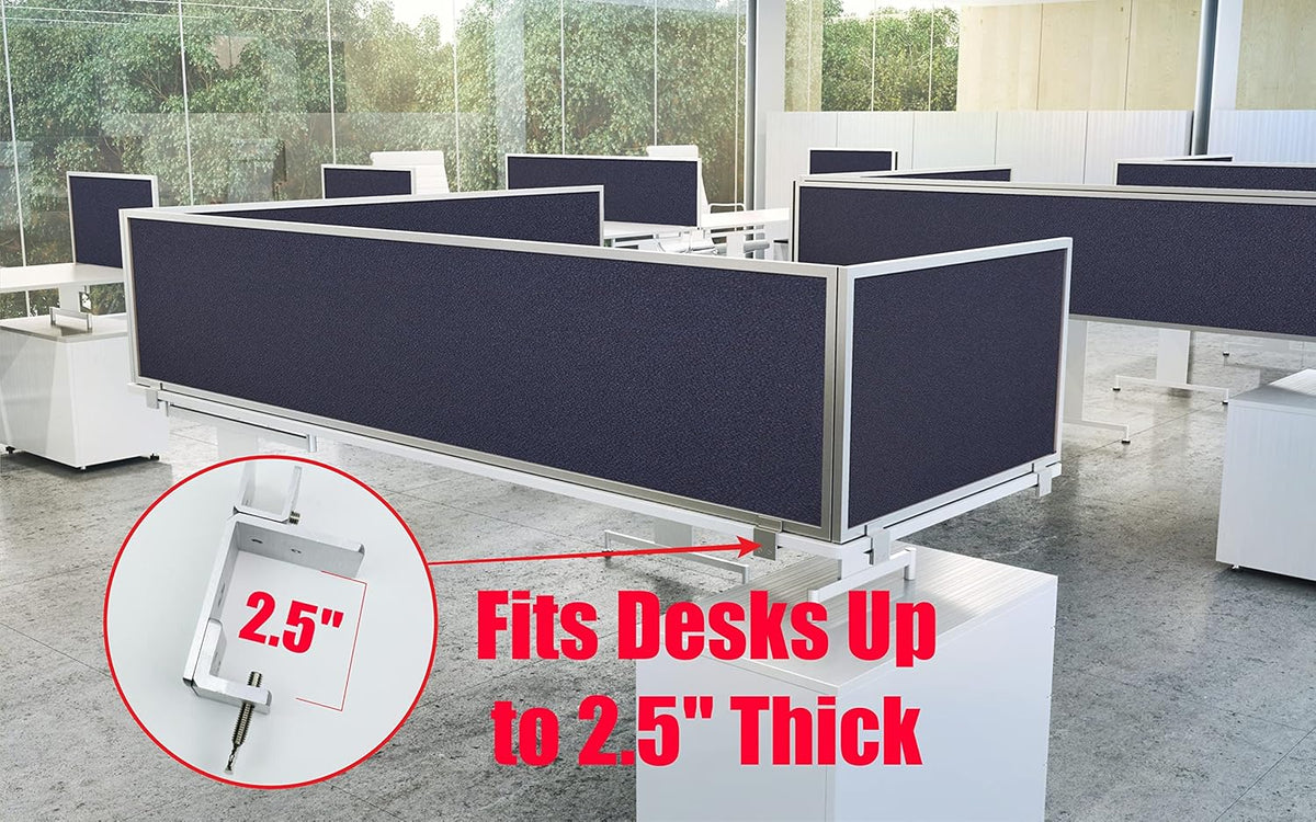 Acoustical Desk Mounted Privacy Panel W571