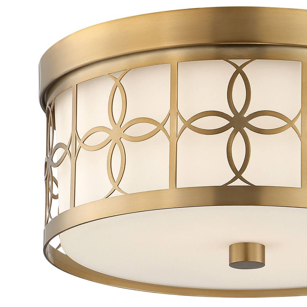 Polished Nickel 2 Light Ceiling Mount Q807993
