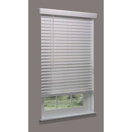 Cordless Faux Wood Blind, white, 24-3/4x22w x 3 U590021