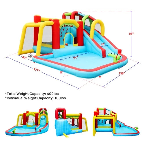 7 in1 Inflatable Water Park Bouncer with Splash Pool P431