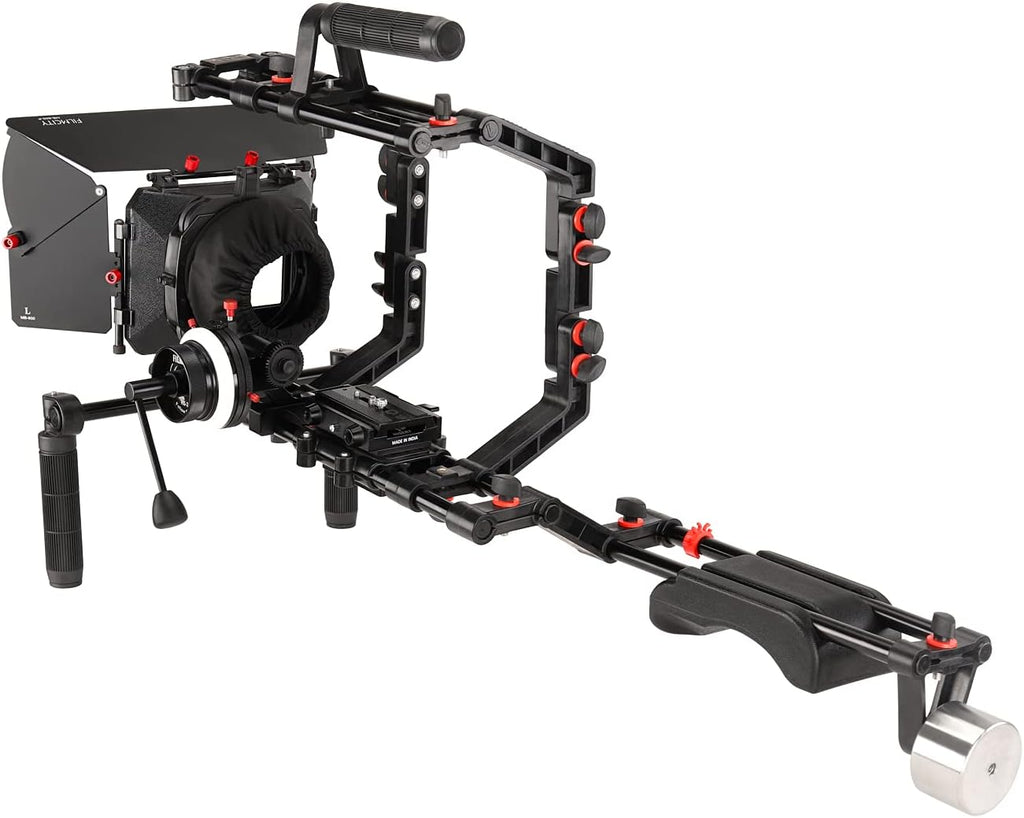 DSLR Camera Cage Shoulder Mount Rig Kit with Follow Focus & Matte Box L174