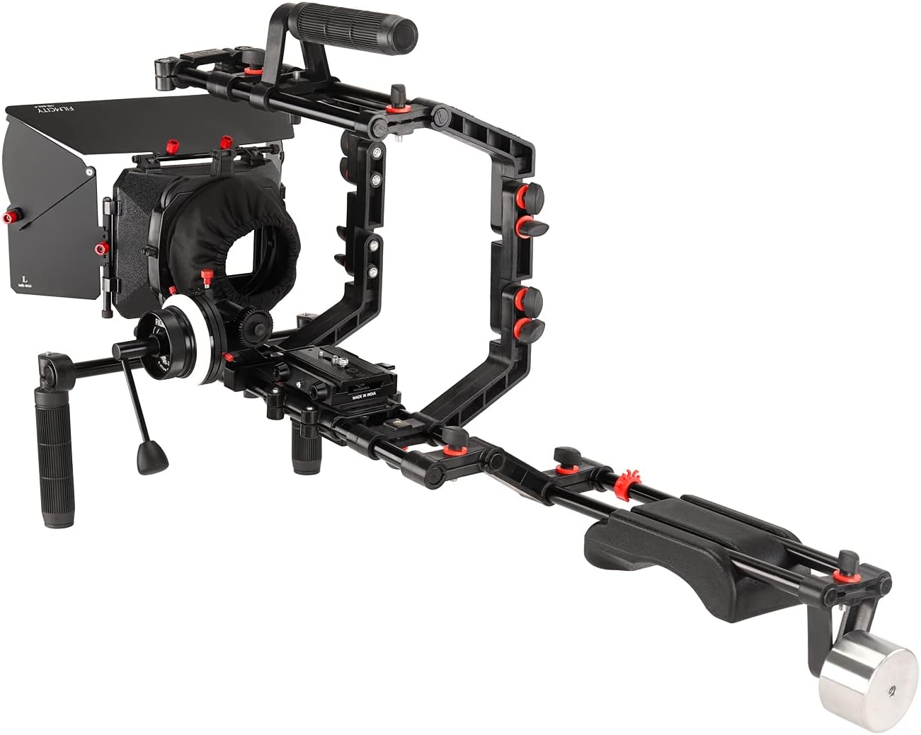 DSLR Camera Cage Shoulder Mount Rig Kit with Follow Focus & Matte Box L174