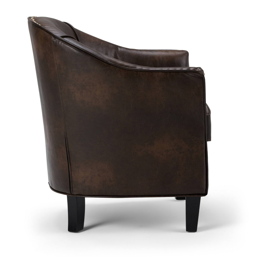 Bonded Leather Tub Chair S649