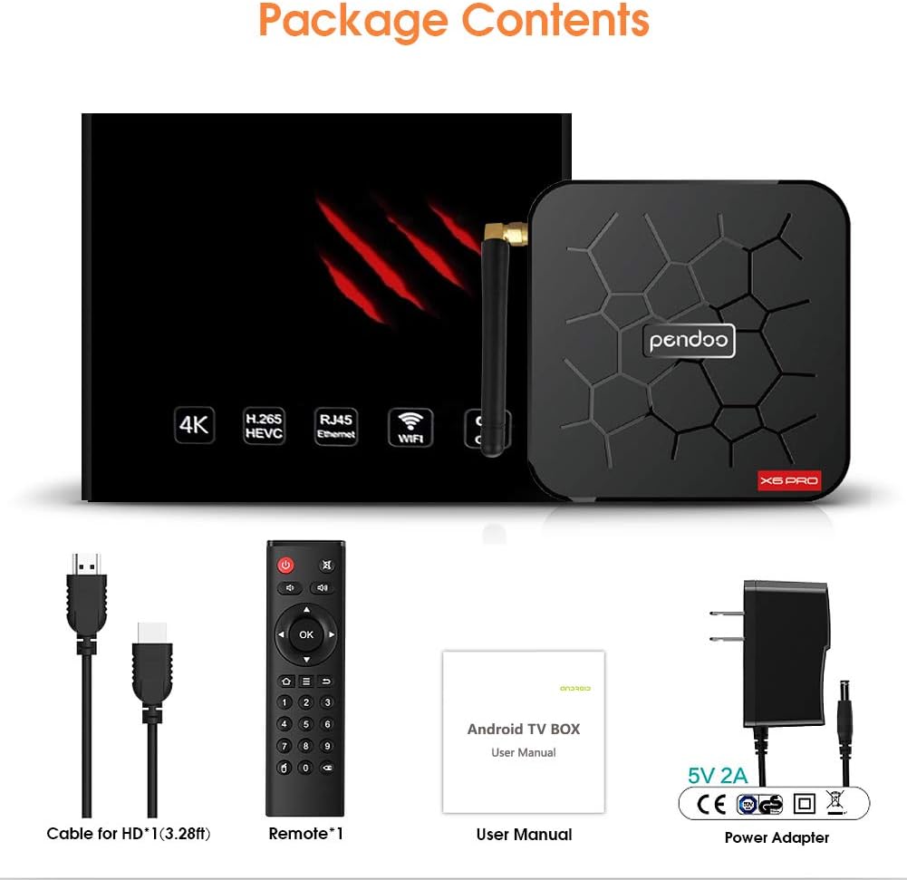 Android TV Box 4GB RAM 32GB ROM Quad-Core 4K H.265 USB3.0 Pack of 2 M730