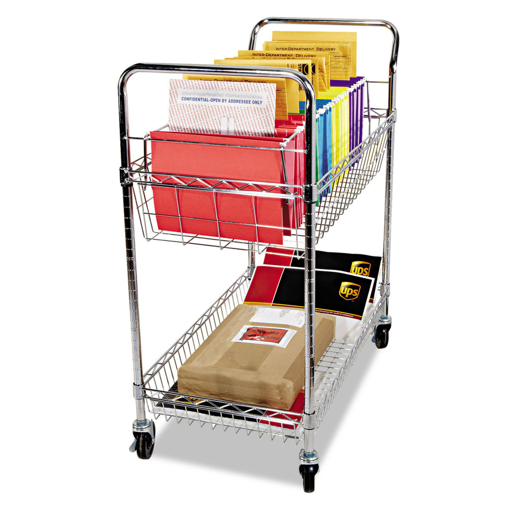 Two-Shelf Mail Cart A338