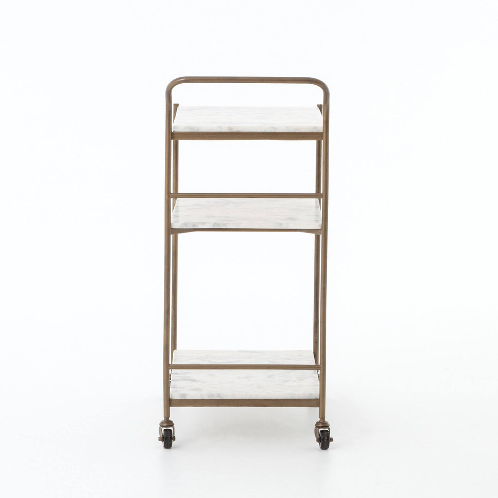 Rectangular Bar Cart Antique Brass M547
