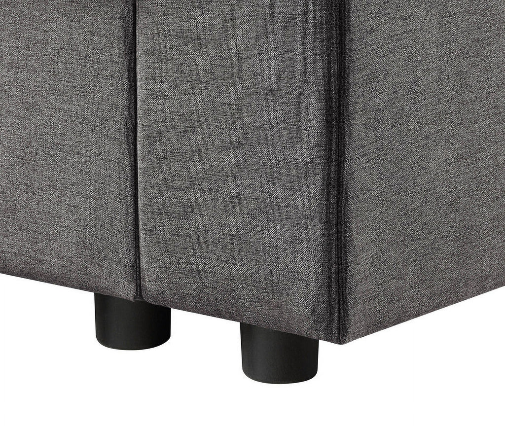 Gray Linen Sectional Sofa Chaise L820