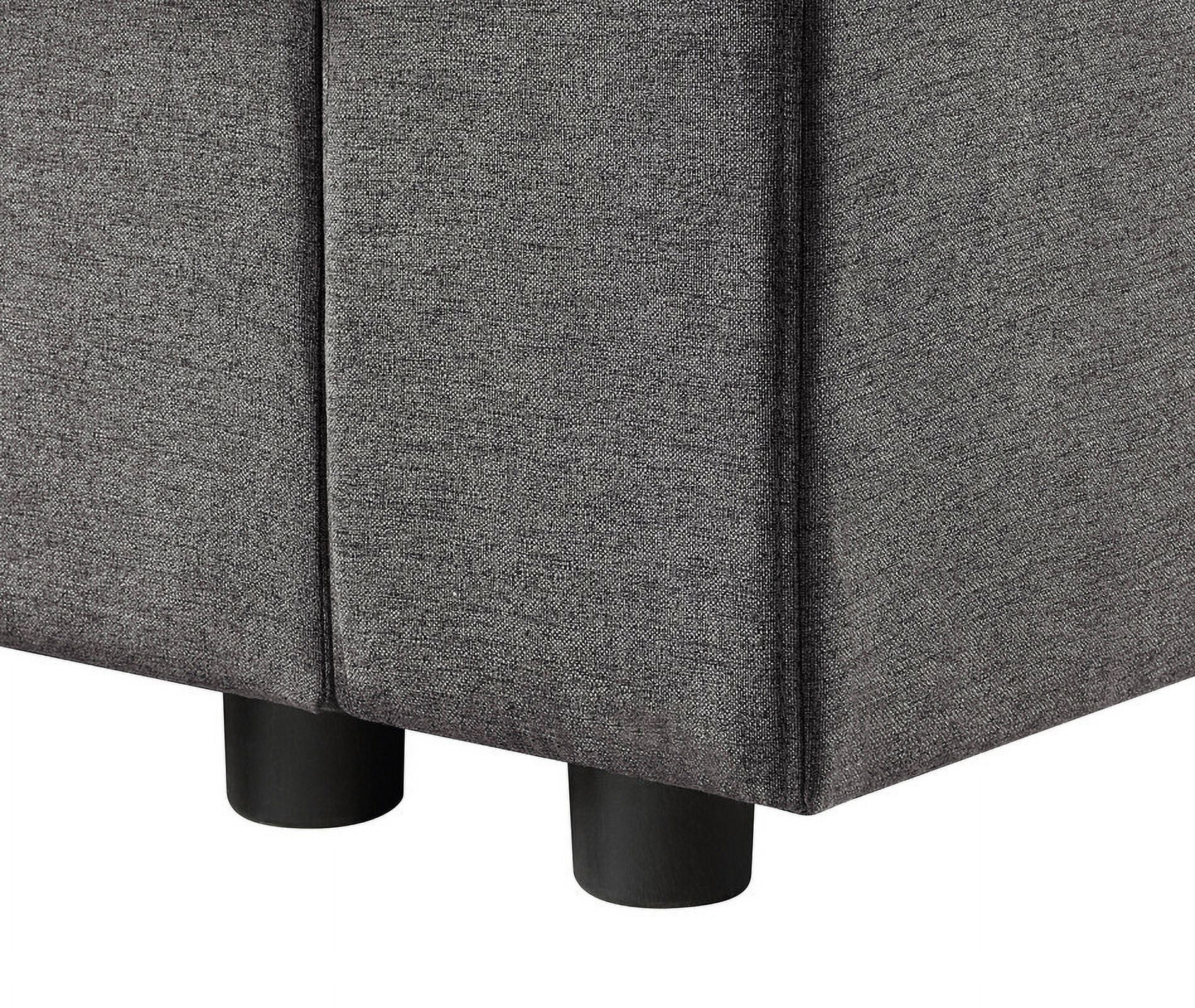 Gray Linen Sectional Sofa Chaise L820