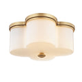 Aged Brass 2 Light Flush Mount Y712