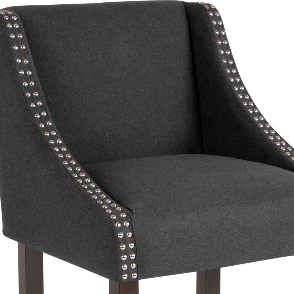 Light Gray Fabric Counter Height Stool T892
