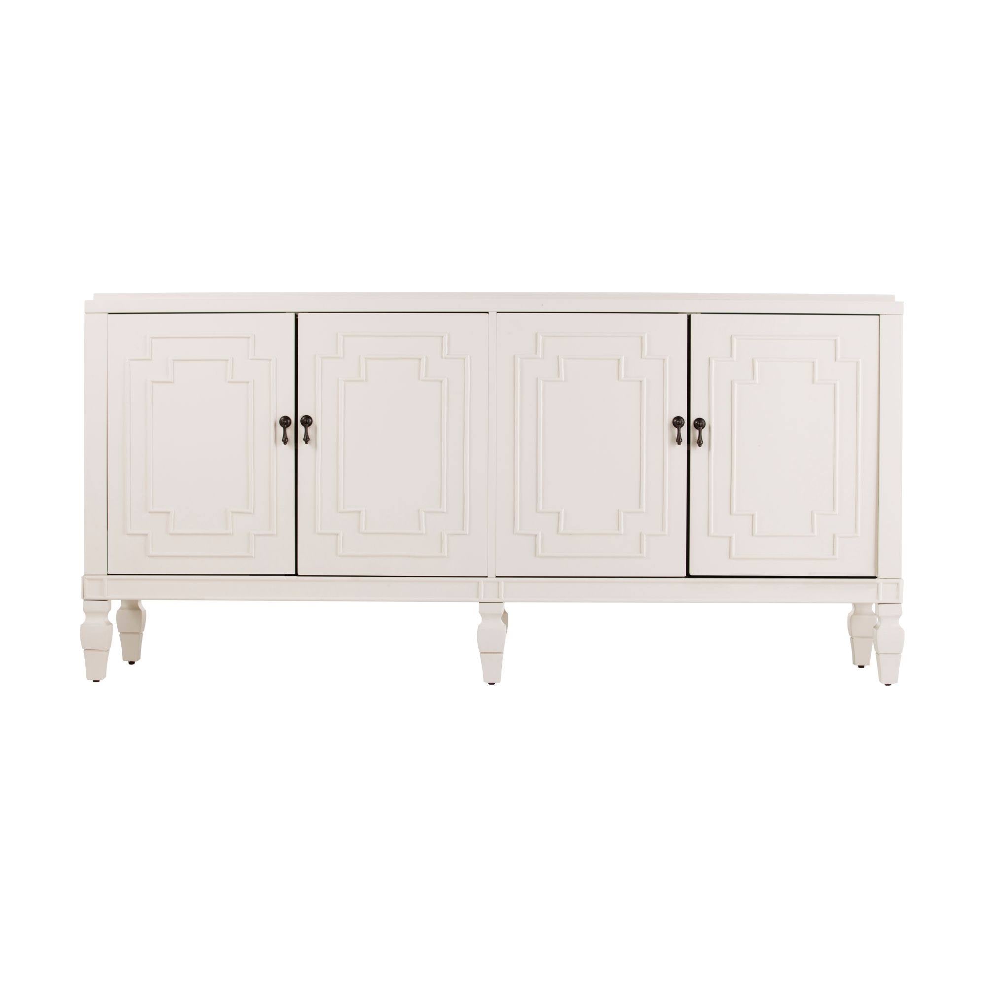 Antique White Low-Profile Accent Cabinet I560337