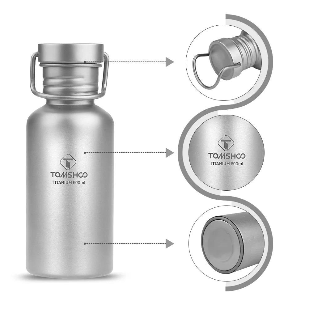 600ml Full Titanium Water Bottle with Silicone Seal F814257