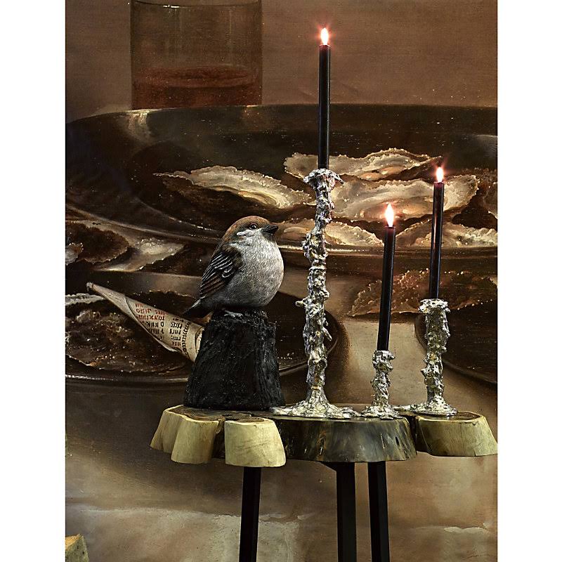 Silver Drip Candle Holder Small V7885