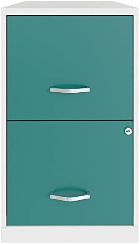 18in 2 Drawer Metal File Cabinet Teal K4536