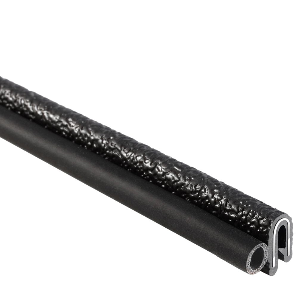 Trim Seal with Side Bulb, 3/4” Bulb Seal Diameter, 25’ Length, PVC Plastic with EPDM Rubber Seal, Pack of 2 D4879