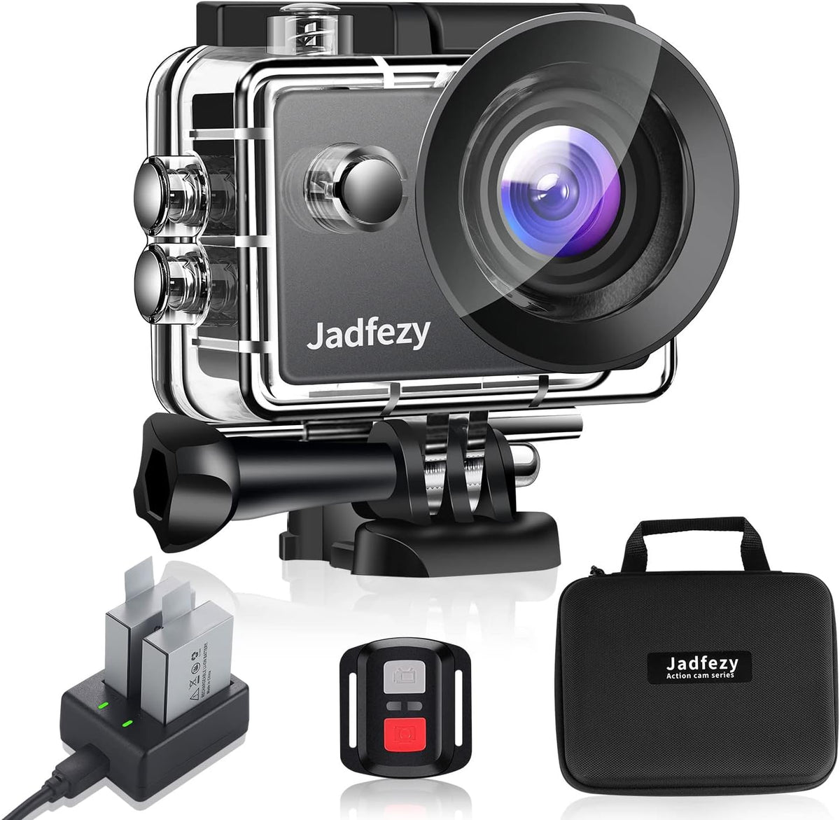 4K 60FPS Action Camera with EIS Anti-Shake, WiFi, 24 MP, 8X Zoom, 2 Batteries, Pack of 2 Z1067